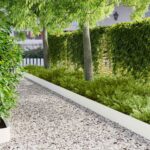 vidaXL Obrubník trávnika 30 pcs 103 x 20 cm Oceľ Biela