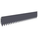 vidaXL Obrubník trávnika 20 pcs 103 x 20 cm Oceľ Antracitová – Obrázok 6