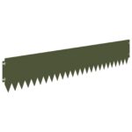 vidaXL Obrubník trávnika 10 pcs 103 x 20 cm Oceľ Olivovo zelená – Obrázok 6