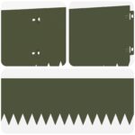 vidaXL Obrubník trávnika 30 pcs 103 x 20 cm Oceľ Olivovo zelená – Obrázok 7