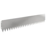 vidaXL Obrubník trávnika 10 pcs 103 x 20 cm Oceľ Strieborná – Obrázok 6