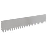 vidaXL Obrubník trávnika 20 pcs 103 x 20 cm Oceľ Strieborná – Obrázok 2