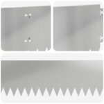vidaXL Obrubník trávnika 10 pcs 103 x 20 cm Oceľ Strieborná – Obrázok 7
