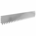 vidaXL Obrubník trávnika 20 pcs 103 x 20 cm Oceľ Strieborná – Obrázok 2