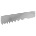 vidaXL Obrubník trávnika 30 pcs 103 x 20 cm Oceľ Strieborná – Obrázok 6