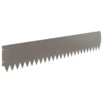 vidaXL Obrubník trávnika 30 pcs 103 x 20 cm Oceľ Hrdzavý – Obrázok 5