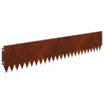 vidaXL Obrubník trávnika 30 pcs 103 x 20 cm Oceľ Hrdzavý – Obrázok 7