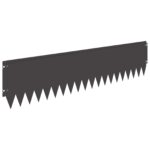 vidaXL Obrubník trávnika 10 pcs 103 x 25 cm Oceľ Čierna – Obrázok 6