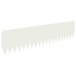 vidaXL Obrubník trávnika 20 pcs 103 x 25 cm Oceľ Biela – Obrázok 2