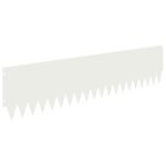 vidaXL Obrubník trávnika 20 pcs 103 x 25 cm Oceľ Biela – Obrázok 6