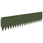 vidaXL Obrubník trávnika 10 pcs 103 x 25 cm Oceľ Olivovo zelená – Obrázok 2