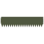 vidaXL Obrubník trávnika 10 pcs 103 x 25 cm Oceľ Olivovo zelená – Obrázok 5