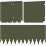 vidaXL Obrubník trávnika 10 pcs 103 x 25 cm Oceľ Olivovo zelená – Obrázok 7