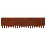 vidaXL Obrubník trávnika 20 pcs 103 x 25 cm Oceľ Hrdzavý – Obrázok 6