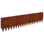 vidaXL Obrubník trávnika 20 pcs 103 x 25 cm Oceľ Hrdzavý – Obrázok 7