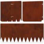 vidaXL Obrubník trávnika 20 pcs 103 x 25 cm Oceľ Hrdzavý – Obrázok 8
