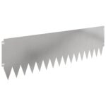 vidaXL Obrubník trávnika 10 pcs 103 x 30 cm Oceľ Strieborná – Obrázok 2