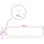vidaXL Obrubník trávnika 10 pcs 103 x 30 cm Oceľ Strieborná – Obrázok 9