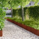 vidaXL Obrubník trávnika 10 pcs 103 x 30 cm Oceľ Hrdzavý