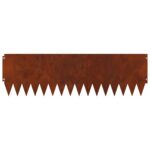 vidaXL Obrubník trávnika 10 pcs 103 x 30 cm Oceľ Hrdzavý – Obrázok 6