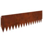 vidaXL Obrubník trávnika 20 pcs 103 x 30 cm Oceľ Hrdzavý – Obrázok 2