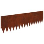 vidaXL Obrubník trávnika 20 pcs 103 x 30 cm Oceľ Hrdzavý – Obrázok 7