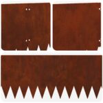 vidaXL Obrubník trávnika 20 pcs 103 x 30 cm Oceľ Hrdzavý – Obrázok 8