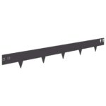 vidaXL Obrubník trávnika 10 pcs 100 x 12 cm Oceľ Čierna – Obrázok 2