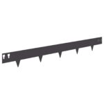 vidaXL Obrubník trávnika 10 pcs 100 x 12 cm Oceľ Čierna – Obrázok 6