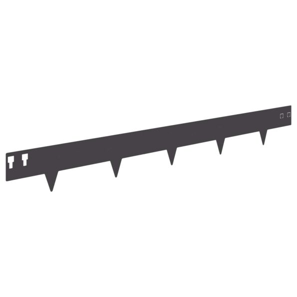 vidaXL Obrubník trávnika 10 pcs 100 x 12 cm Oceľ Čierna – Obrázok 6