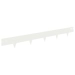 vidaXL Obrubník trávnika 50 pcs 100 x 12 cm Oceľ Biela – Obrázok 2