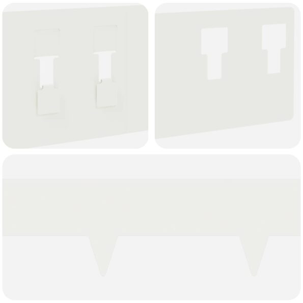 vidaXL Obrubník trávnika 50 pcs 100 x 12 cm Oceľ Biela – Obrázok 7