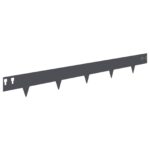 vidaXL Obrubník trávnika 10 pcs 100 x 12 cm Oceľ Antracitová – Obrázok 6