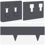 vidaXL Obrubník trávnika 20 pcs 100 x 12 cm Oceľ Antracitová – Obrázok 7