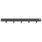 vidaXL Obrubník trávnika 50 pcs 100 x 12 cm Oceľ Antracitová – Obrázok 5
