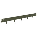 vidaXL Obrubník trávnika 30 pcs 100 x 12 cm Oceľ Olivovo zelená – Obrázok 6