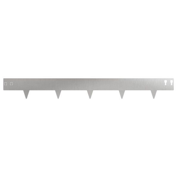 vidaXL Obrubník trávnika 10 pcs 100 x 12 cm Oceľ Strieborná – Obrázok 5