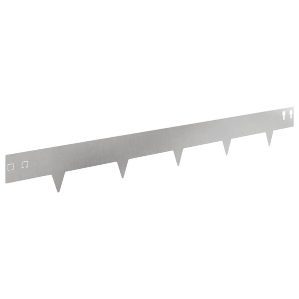 vidaXL Obrubník trávnika 20 pcs 100 x 12 cm Oceľ Strieborná – Obrázok 2