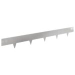 vidaXL Obrubník trávnika 30 pcs 100 x 12 cm Oceľ Strieborná – Obrázok 2