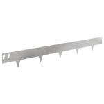 vidaXL Obrubník trávnika 50 pcs 100 x 12 cm Oceľ Strieborná – Obrázok 6