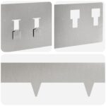 vidaXL Obrubník trávnika 50 pcs 100 x 12 cm Oceľ Strieborná – Obrázok 7