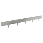 vidaXL Obrubník trávnika 10 pcs 100 x 12 cm Oceľ Strieborná – Obrázok 2