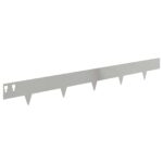 vidaXL Obrubník trávnika 50 pcs 100 x 12 cm Oceľ Strieborná – Obrázok 6