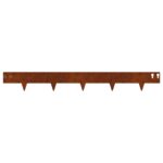 vidaXL Obrubník trávnika 10 pcs 100 x 12 cm Oceľ Hrdzavý – Obrázok 6