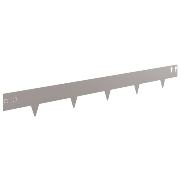 vidaXL Obrubník trávnika 30 pcs 100 x 12 cm Oceľ Hrdzavý – Obrázok 5