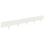vidaXL Obrubník trávnika 10 pcs 100 x 15 cm Oceľ Biela – Obrázok 2