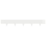 vidaXL Obrubník trávnika 10 pcs 100 x 15 cm Oceľ Biela – Obrázok 5