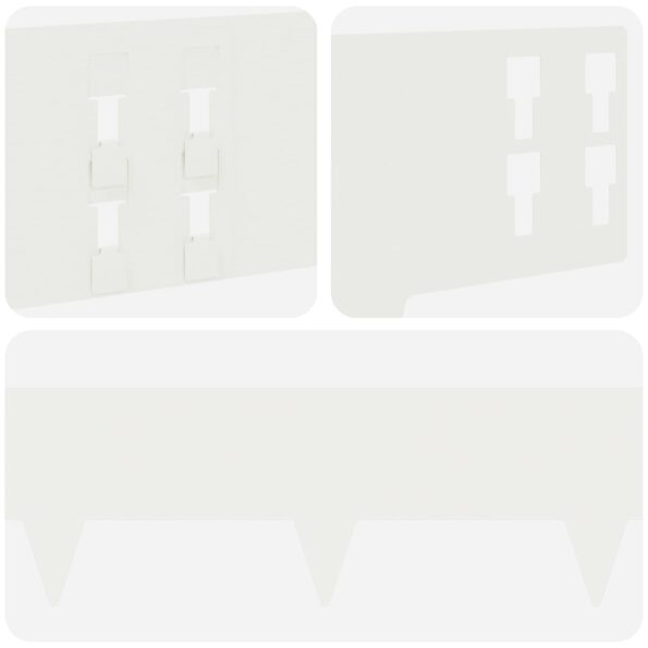 vidaXL Obrubník trávnika 20 pcs 100 x 15 cm Oceľ Biela – Obrázok 7