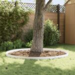 vidaXL Obrubník trávnika 50 pcs 100 x 15 cm Oceľ Biela – Obrázok 4