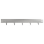 vidaXL Obrubník trávnika 10 pcs 100 x 15 cm Oceľ Strieborná – Obrázok 5